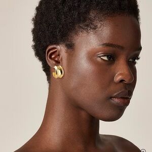 NWIT J.Crew Elegant Gold Hoop Earrings
